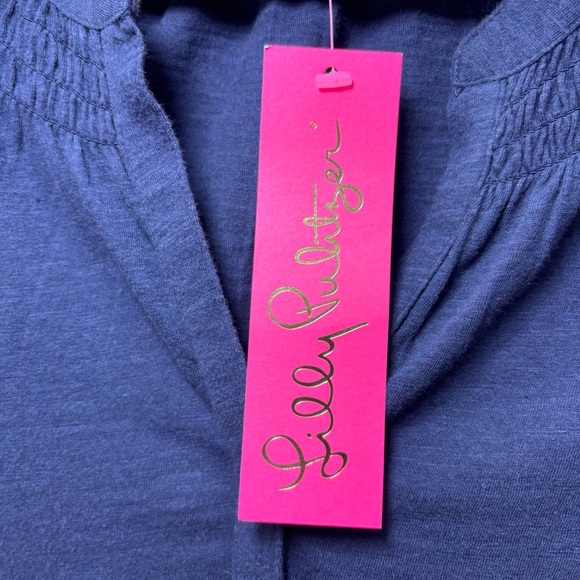 Lilly Pulitzer Navy blue sleeveless Essie Cotton top size XS - Picture 4 of 15